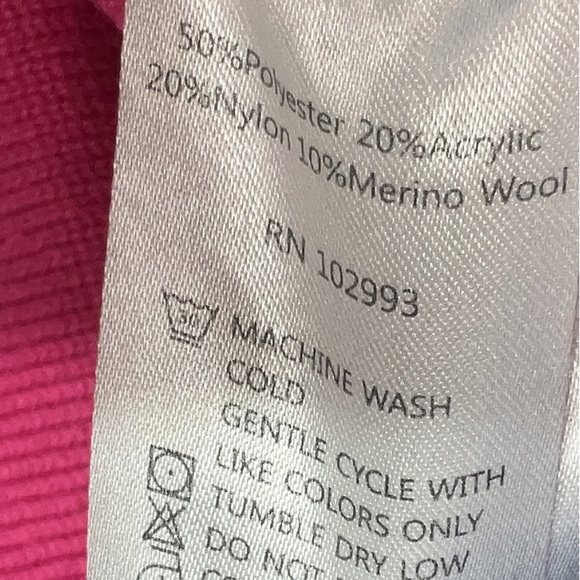 Prabal Gurung Collective Vibrant Pink Knit Sweater Sequin Detailing Size Large L - Picture 5 of 6